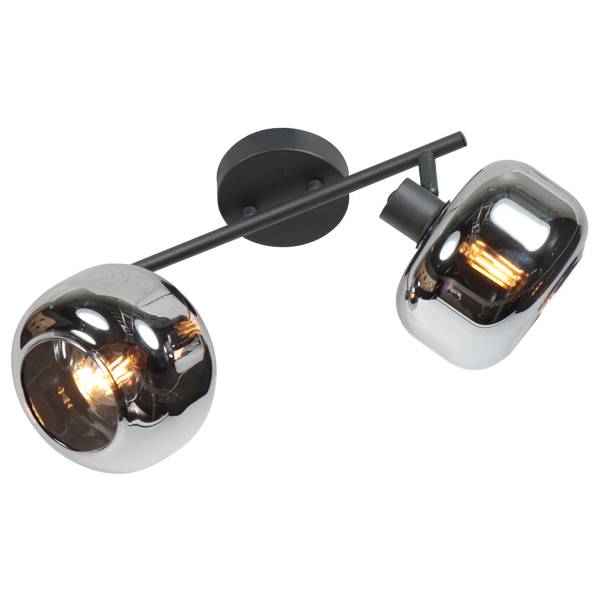 Deckenleuchte Tenebris Typ B Aluminium / Klarglas - 2-flammig