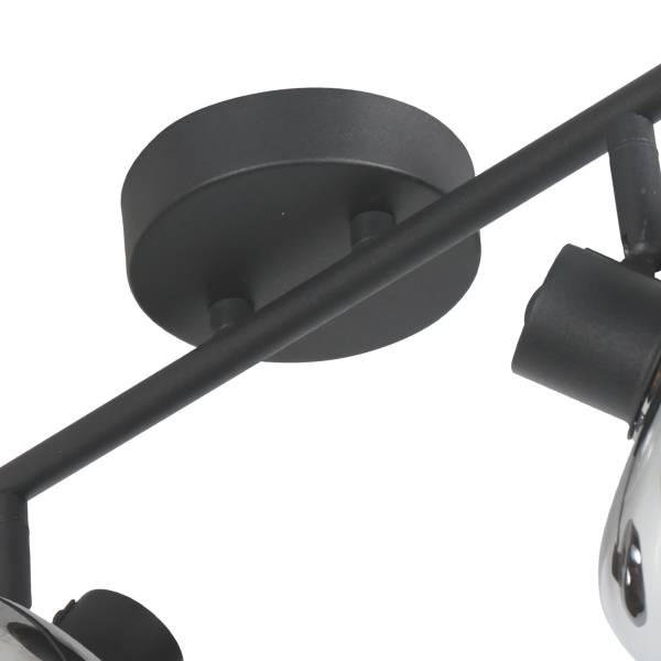 Deckenleuchte Tenebris Typ B Aluminium / Klarglas - 2-flammig