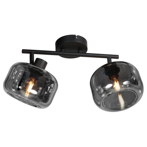 Deckenleuchte Tenebris Typ B Aluminium / Klarglas - 2-flammig