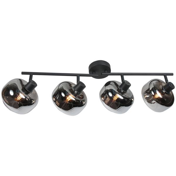 Deckenleuchte Tenebris Typ D Aluminium / Klarglas - 4-flammig