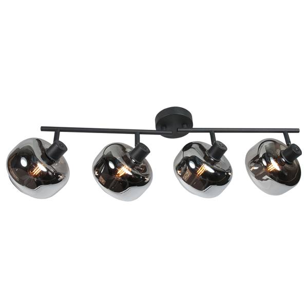 Deckenleuchte Tenebris Typ D Aluminium / Klarglas - 4-flammig
