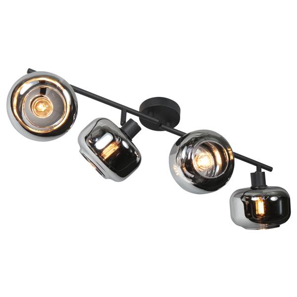 Deckenleuchte Tenebris Typ D Aluminium / Klarglas - 4-flammig