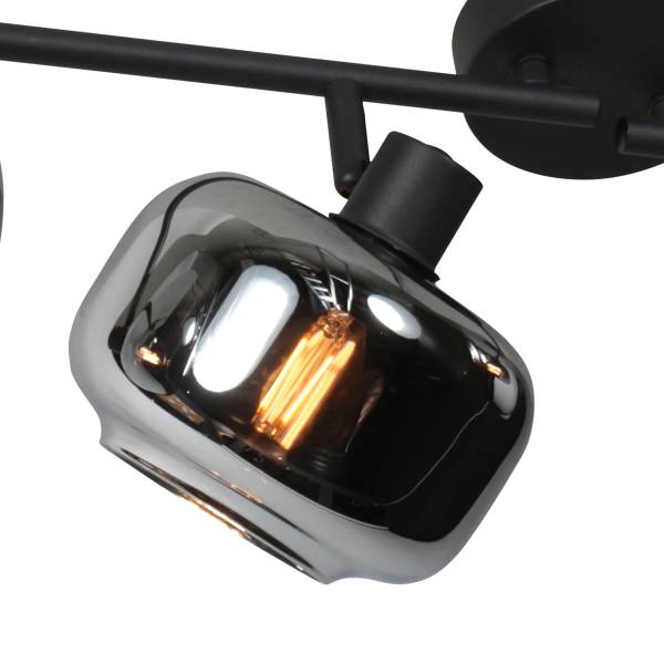 Deckenleuchte Tenebris Typ D Aluminium / Klarglas - 4-flammig