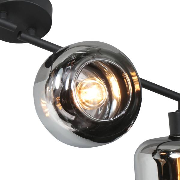 Deckenleuchte Tenebris Typ D Aluminium / Klarglas - 4-flammig