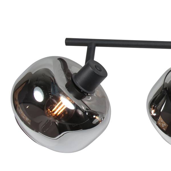 Deckenleuchte Tenebris Typ D Aluminium / Klarglas - 4-flammig