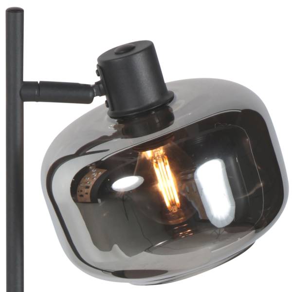 Tischleuchte Tenebris Aluminium / Klarglas - 1-flammig