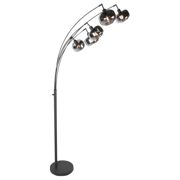Stehleuchte Tenebris Typ B Aluminium / Klarglas - 5-flammig