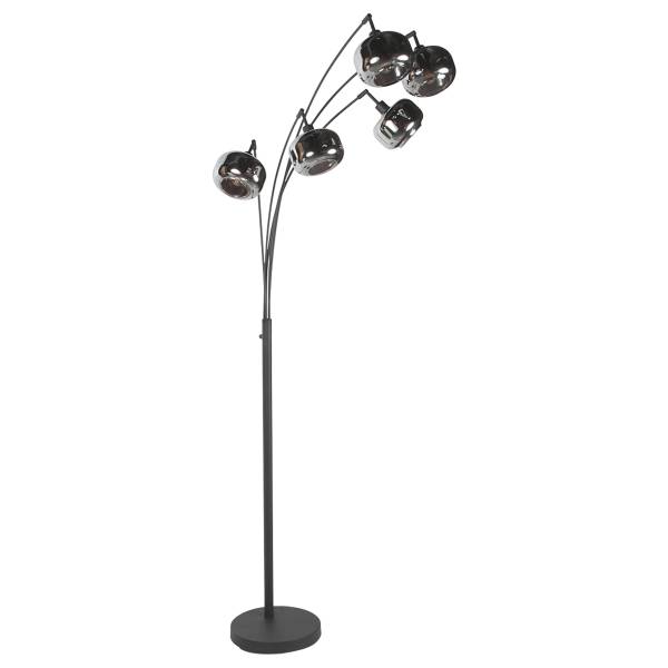 Stehleuchte Tenebris Typ B Aluminium / Klarglas - 5-flammig