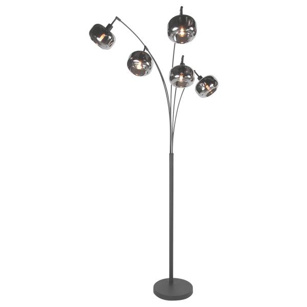 Stehleuchte Tenebris Typ B Aluminium / Klarglas - 5-flammig