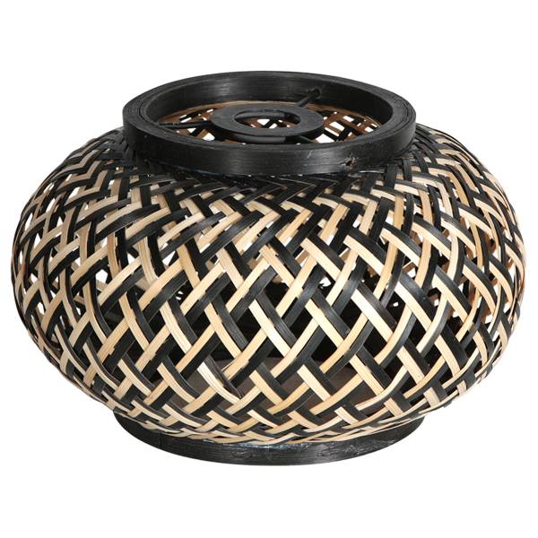 Wandleuchte Steinhauer Typ B Eisen / Rattan- 1-flammig