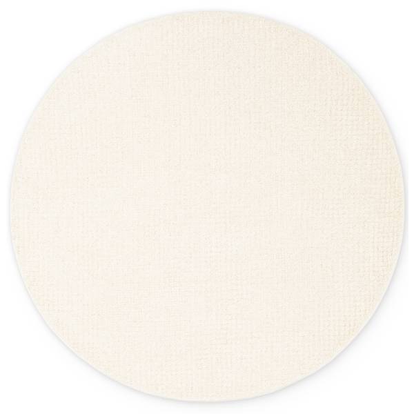 Wollteppich Eloise rund Wolle / Baumwolle - Creme - Durchmesser: 160 cm