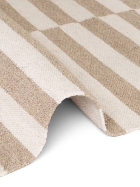 Läufer Vika Wolle - Beige / Weiß