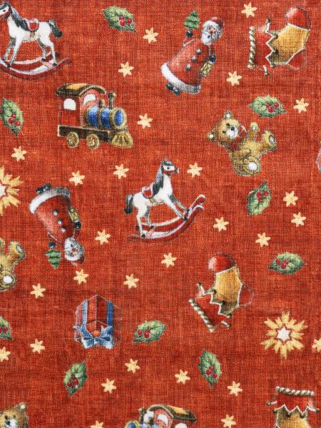 Kurzflorteppich Noel rund Polyester - Rot / Grün - Durchmesser: 160 cm
