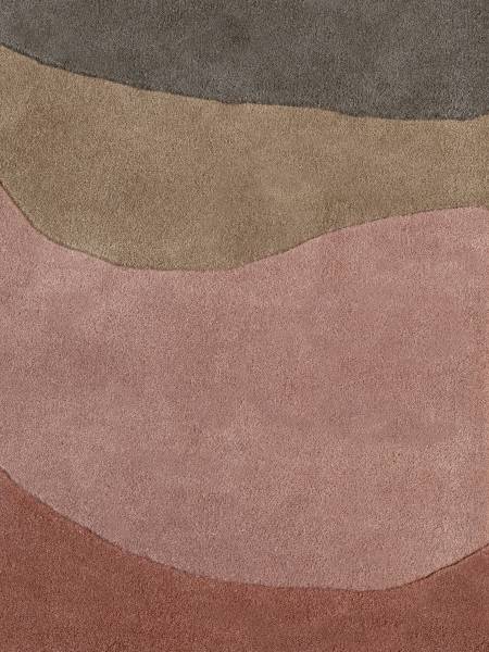 Wollteppich Flood Wolle / Baumwolle - Mehrfarbig - 120 x 170 cm