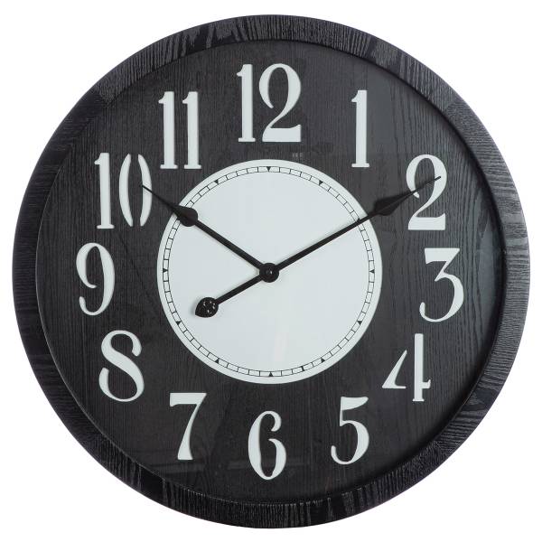 Wanduhr Chicago - Schwarz / Weiß
