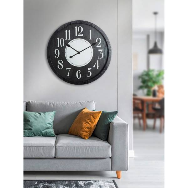 Wanduhr Chicago - Schwarz / Weiß