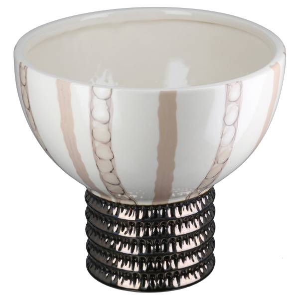 Schale Braga Keramik - Creme / Braun / Kupfer