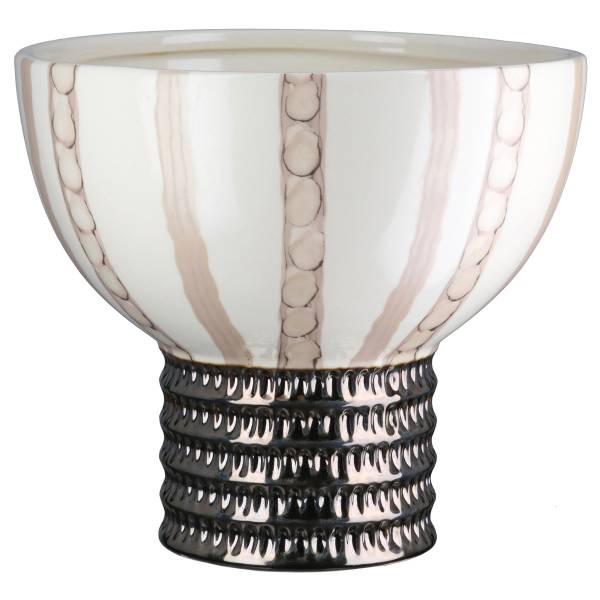 Schale Braga Keramik - Creme / Braun / Kupfer
