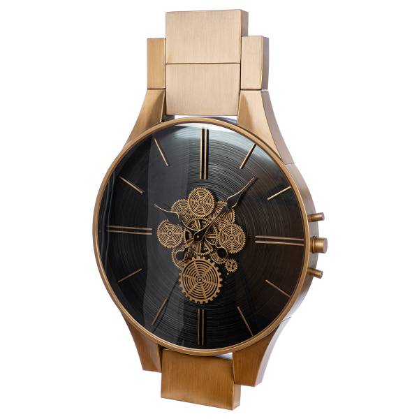Wanduhr Timing Eisen - Kupfer / Schwarz