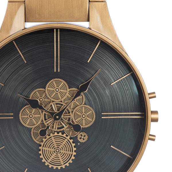 Wanduhr Timing Eisen - Kupfer / Schwarz