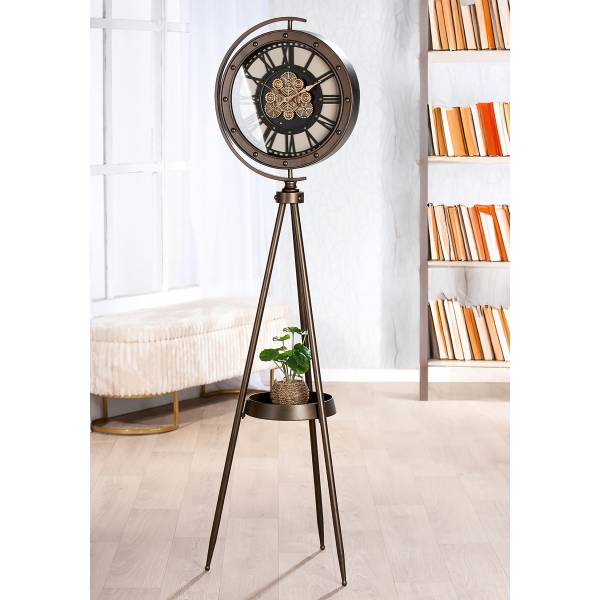 Standuhr Heritage Eisen - Kupfer / Schwarz / Gold
