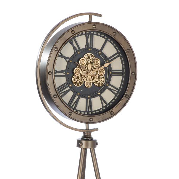Standuhr Heritage Eisen - Kupfer / Schwarz / Gold