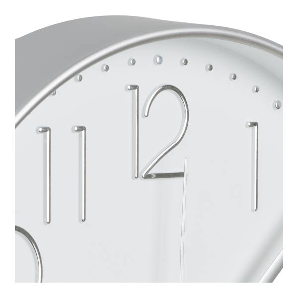 Wanduhr Beisu ABS / Klarglas - Silber