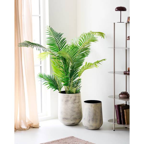 Deko-Pflanztöpfe Lazna 2-teilig Eisen - Antik Beige