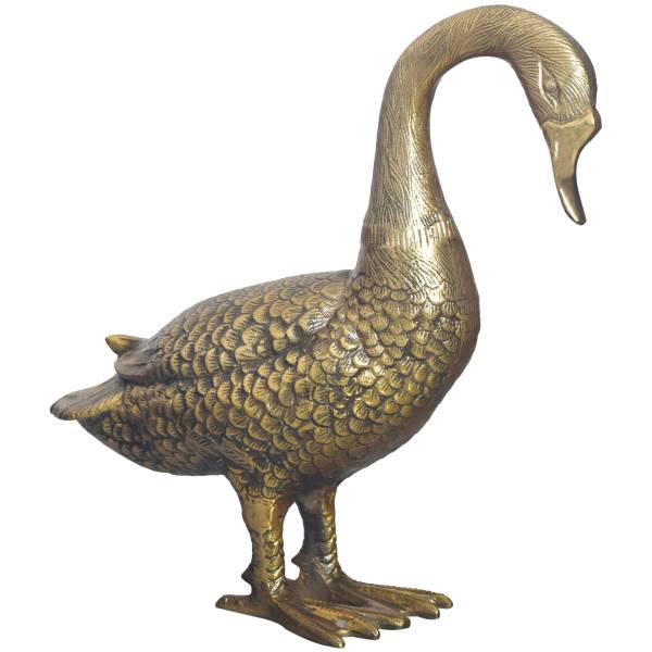 Deko-Gans Bochar Gold - Aluminium - 42 x 46 x 19 cm
