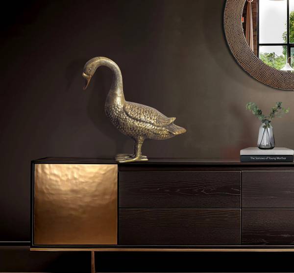 Deko-Gans Bochar Gold - Aluminium - 42 x 46 x 19 cm