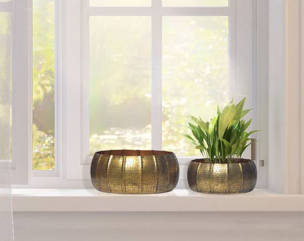 Pflanzgefäß-Set Quziri 2-teilig Gold