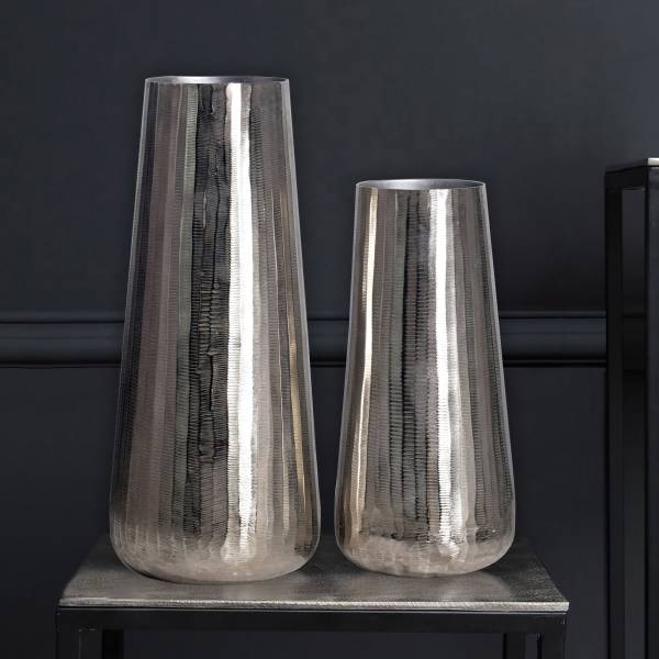 Vasen-Set Zegeor 2-teilig Silber - Aluminium