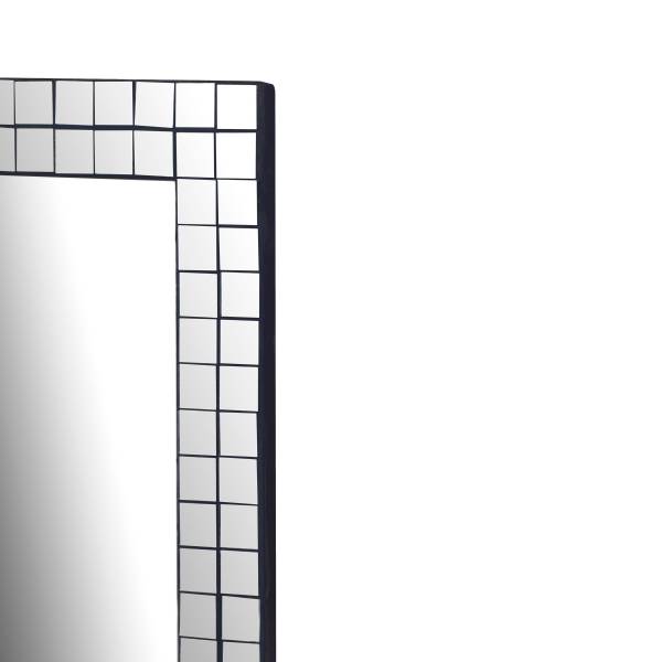 Wandspiegel Shajab Schwarz - Spiegelglas - 90 x 60 x 2 cm