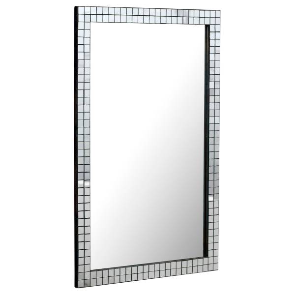 Wandspiegel Shajab Schwarz - Spiegelglas - 90 x 60 x 2 cm