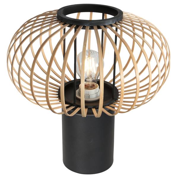 Tischleuchte Bloeba Typ B Aluminium / Rattan - 1-flammig
