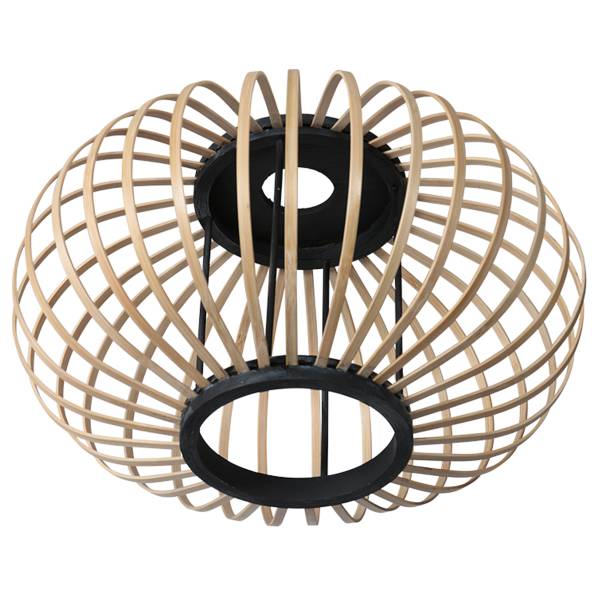 Tischleuchte Bloeba Typ B Aluminium / Rattan - 1-flammig