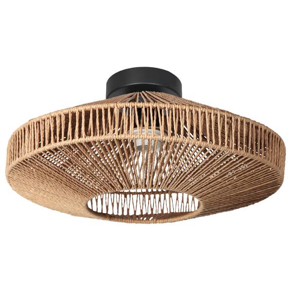 Deckenleuchte Bloeba Typ D Aluminium / Rattan - 1-flammig