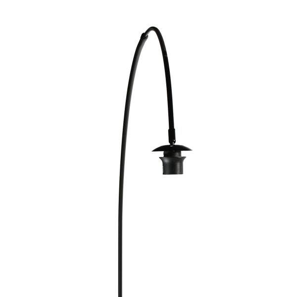 Stehleuchte Curve Typ A Aluminium / Leinen - 1-flammig - Beige