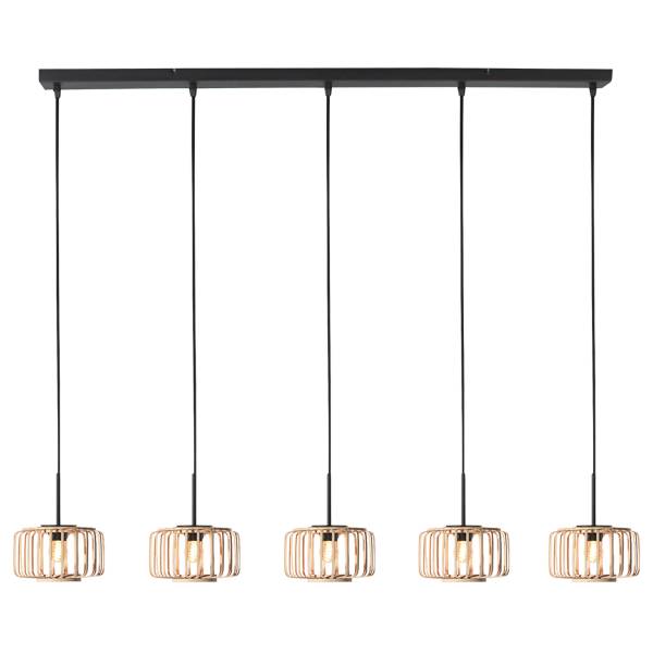 Pendelleuchte HaloSwap Typ E Aluminium / MDF - 5-flammig