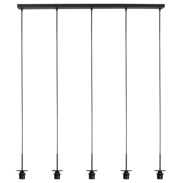 Pendelleuchte HaloSwap Typ E Aluminium / MDF - 5-flammig