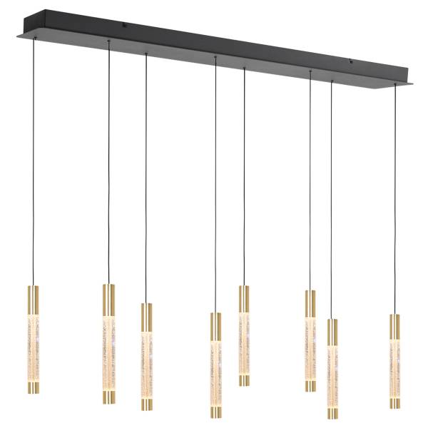 Pendelleuchte Alisio Typ G Aluminium / Klarglas - 8-flammig - Gold