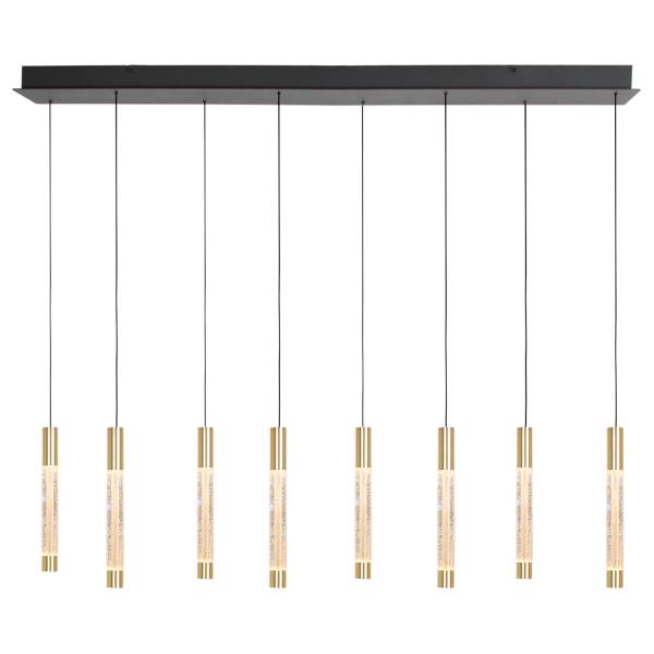 Pendelleuchte Alisio Typ G Aluminium / Klarglas - 8-flammig - Gold