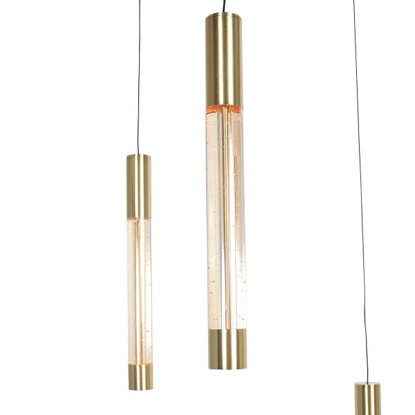 Pendelleuchte Alisio Typ G Aluminium / Klarglas - 8-flammig - Gold