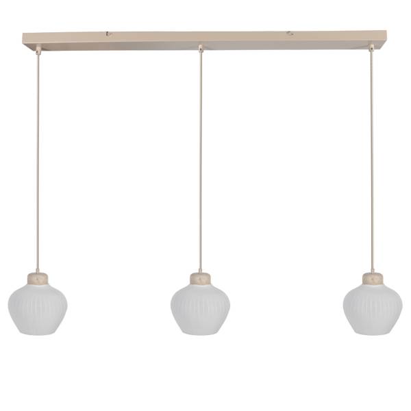 Suspension Travino Type B Rotin / Marbre - 3 ampoules