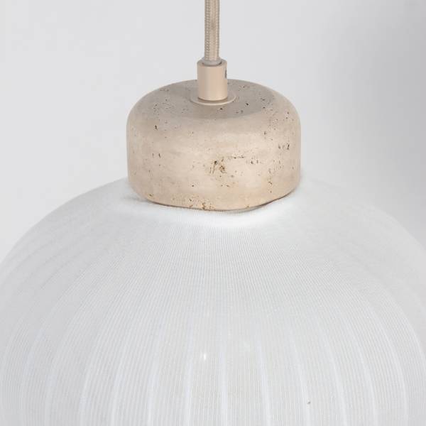 Suspension Travino Type B Rotin / Marbre - 3 ampoules