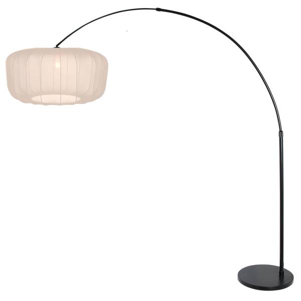 Stehleuchte Sparkled Light Typ G Aluminium / Leinen - 1-flammig - Beige