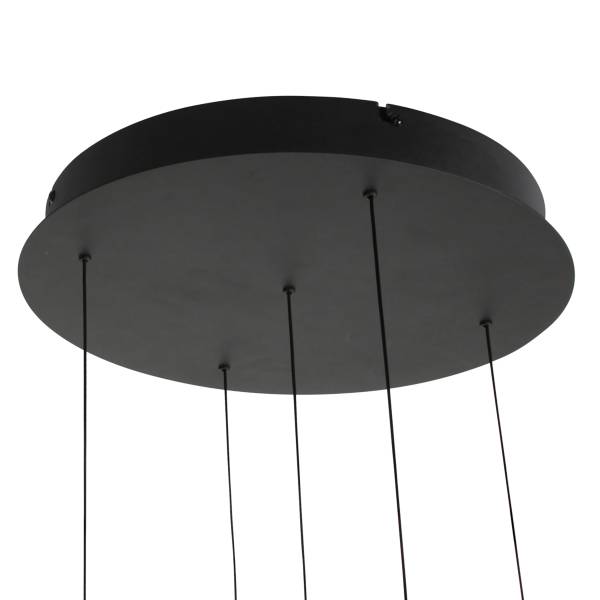 Pendelleuchte Alisio Typ D Aluminium / Klarglas - 5-flammig