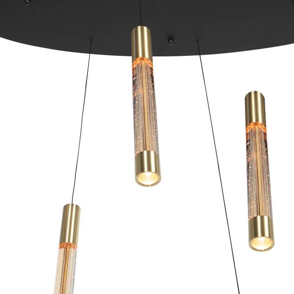 Pendelleuchte Alisio Typ F Aluminium / Klarglas - 8-flammig - Gold