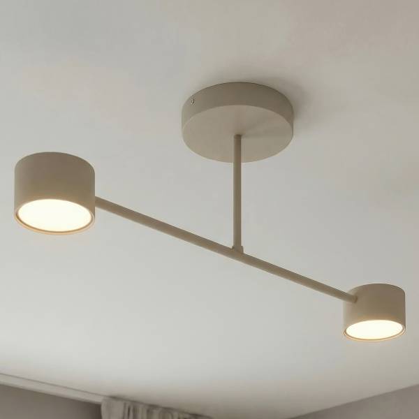 Deckenleuchte Halo Typ A Stahl - 2-flammig - Beige
