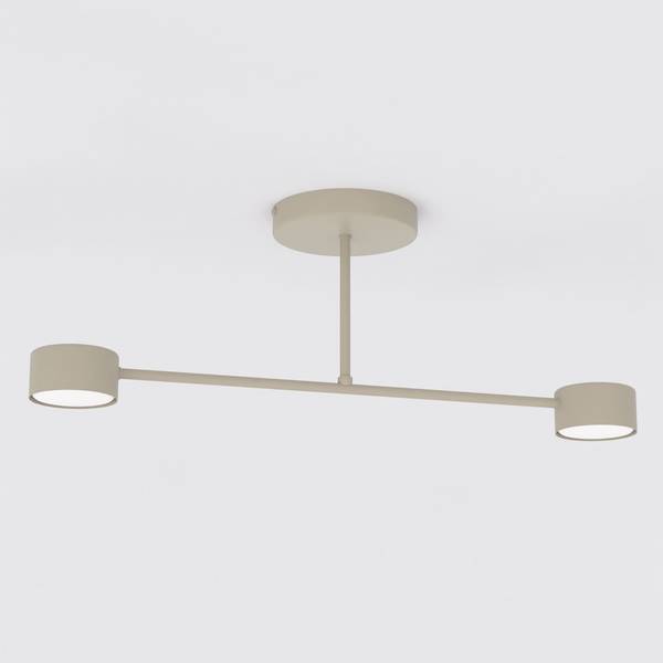 Deckenleuchte Halo Typ A Stahl - 2-flammig - Beige